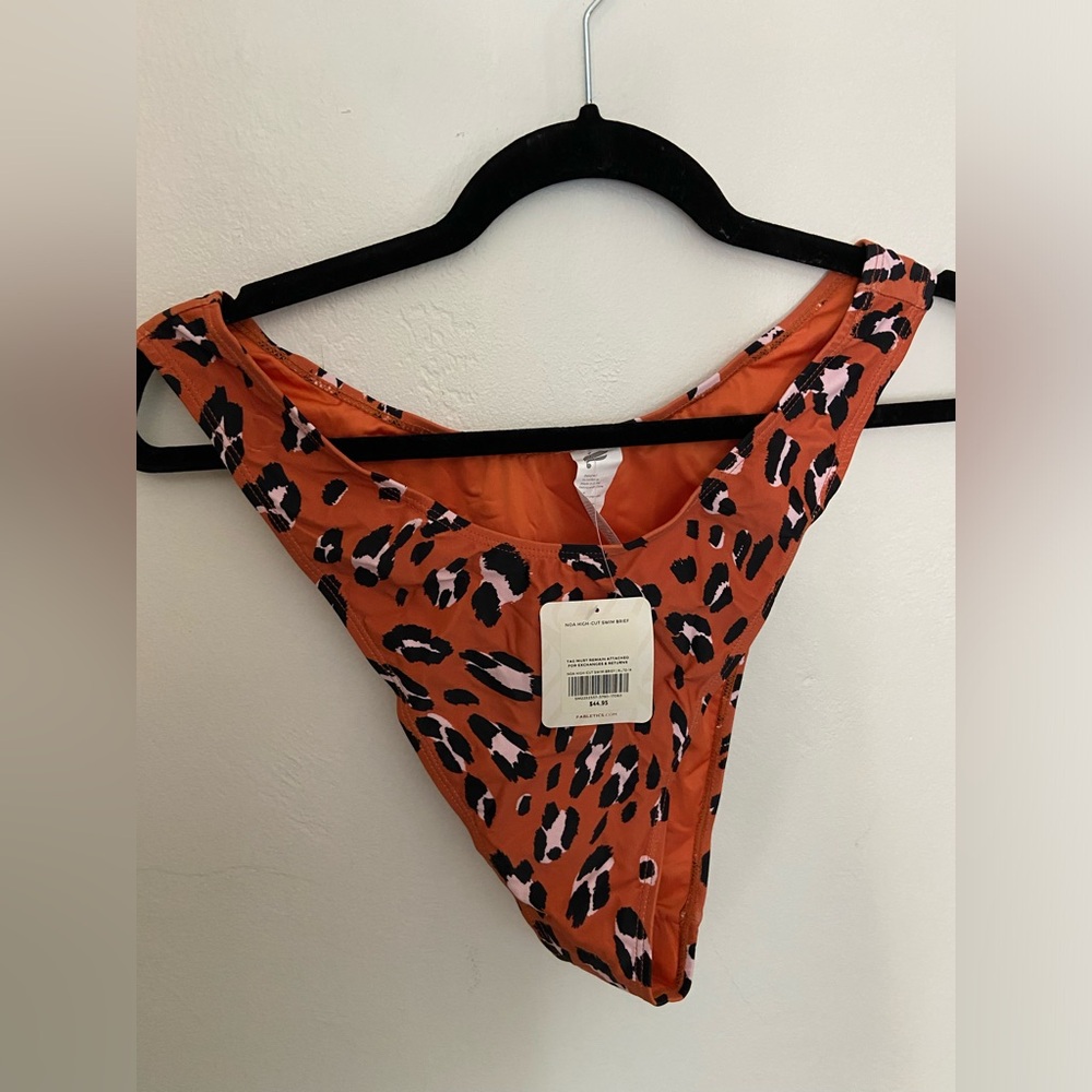 FABLETICS Swimsuit Bottom NWT High Cut XL Animal Print